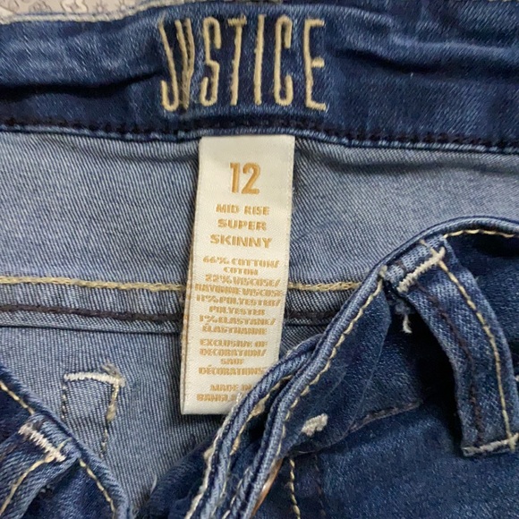 Girls Justice skinny jeans. EUC. Size 12. - Picture 4 of 5
